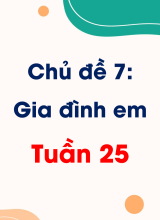 Chủ đề 7. Gia đình em  Tuần 25